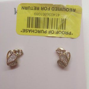 Kate Spade New Gold Monkey and Heart Earrings